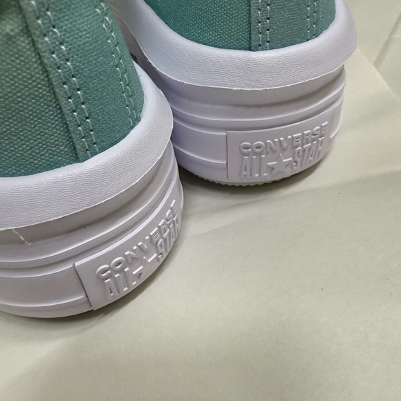 Converse Cream and Green High-Top Sneakers - Picture 8 of 8